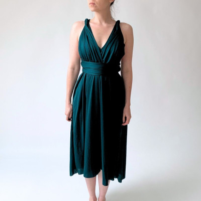 Midi variabilní šaty Convertibles® NILPET® z kolekce Bohème, borovicové