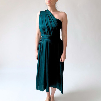 Midi variabilní šaty Convertibles® NILPET® z kolekce Bohème, borovicové