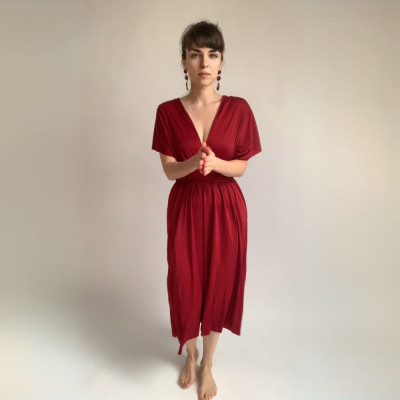 Midi variabilní šaty Convertibles® NILPET® z kolekce Bohème, vínové