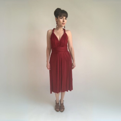 Midi variabilní šaty Convertibles® NILPET® z kolekce Bohème, vínové