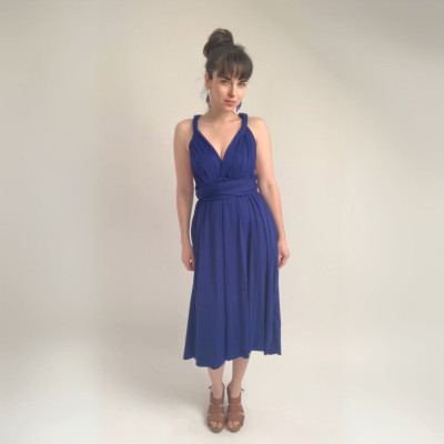 Midi variabilní šaty Convertibles® NILPET® z kolekce Bohème, královsky modré