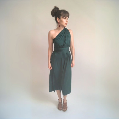 Midi variabilní šaty Convertibles® NILPET® z kolekce Bohème, borovicové