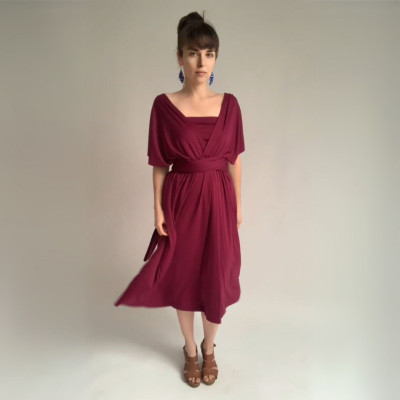 Midi variabilní šaty Convertibles® NILPET® z kolekce Bohème, bordó