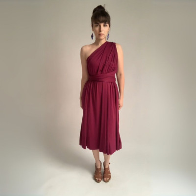 Midi variabilní šaty Convertibles® NILPET® z kolekce Bohème, bordó