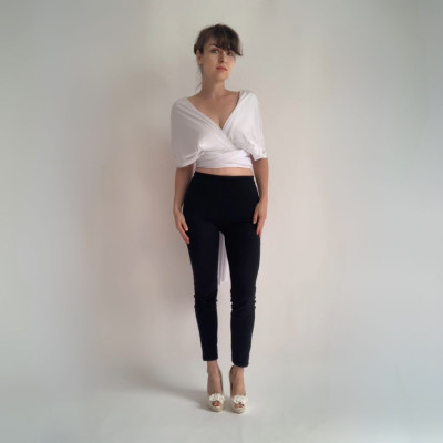 Set CROP TOP Bohème + dlouhá sukně - White Collection