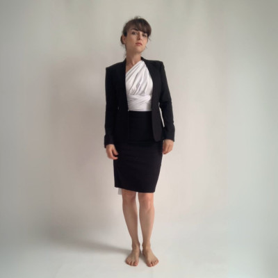 Set CROP TOP Bohème + dlouhá sukně - White Collection