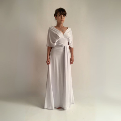 Set CROP TOP Bohème + dlouhá sukně - White Collection