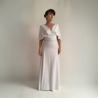 Set CROP TOP Bohème + dlouhá sukně - White Collection