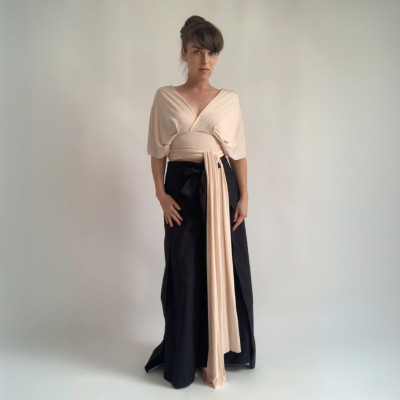 Set CROP TOP Bohème + dlouhá sukně - White Collection