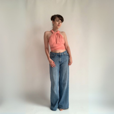 Set CROP TOP Bohème + dlouhá sukně