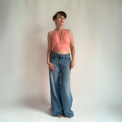 Set CROP TOP Bohème + dlouhá sukně