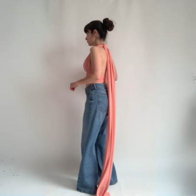 Set CROP TOP Bohème + dlouhá sukně