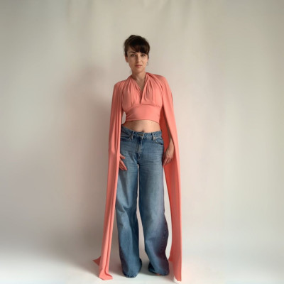 Set CROP TOP Bohème + dlouhá sukně