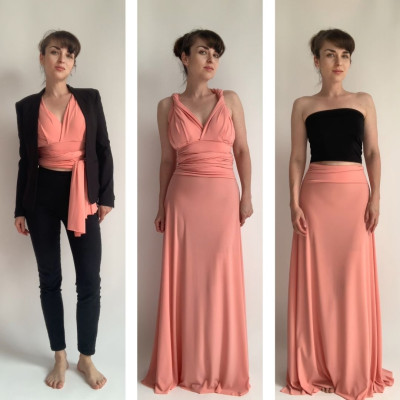 Set CROP TOP Bohème + dlouhá sukně