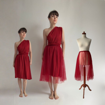 Komplet krátkých variabilních šatů Convertibles® Bohème a krátké tylové sukně