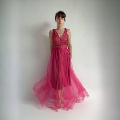 KOMPLET 2v1 - MIDI variabilní šaty Bohème Convertibles® NILPLA® + DLOUHÁ tylová sukně