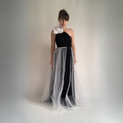 Komplet NILPLA midi šatů a podprsenky