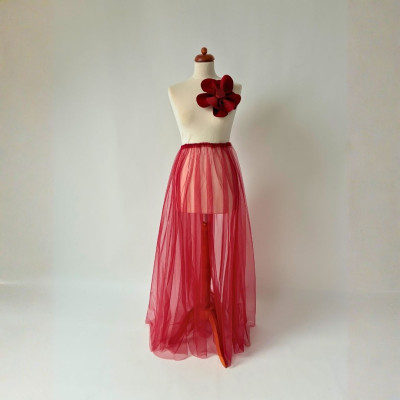 KOMPLET - velká květina + tylová sukně