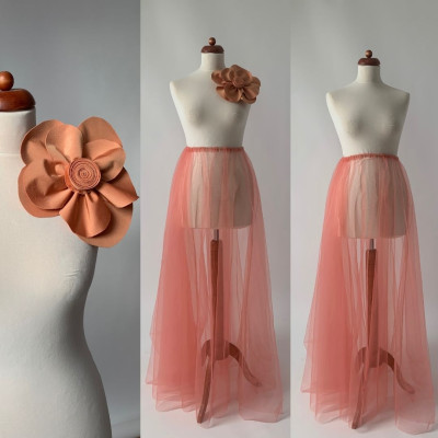 KOMPLET - velká květina + tylová sukně