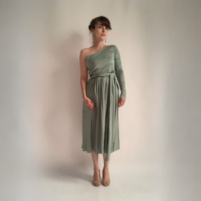 Variabilní šaty Convertibles® NILPLA® z kolekce Longevita s rukávy, mátová