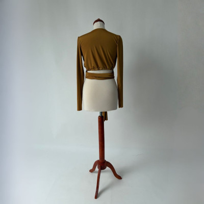 Crop top Longevita, okrová