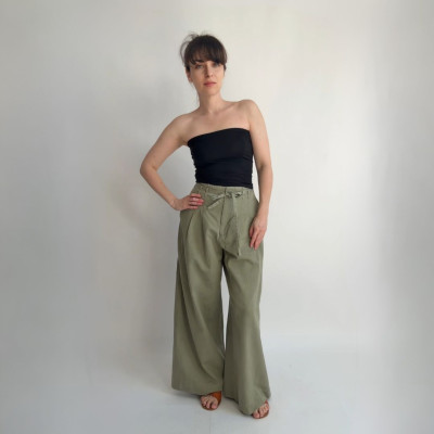 Bandeau top, tencel, černá