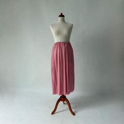 Midi sukně na gumu, NILPLA, pudrově růžová