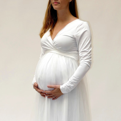 KOMPLET 2v1 dlouhých variabilních šatů Longevita a tylové sukně Convertibles®