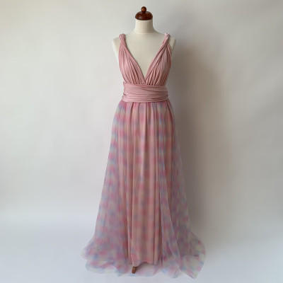 KOMPLET 2v1 dlouhých variabilních šatů kolekce Bohème a tylové sukně Convertibles®