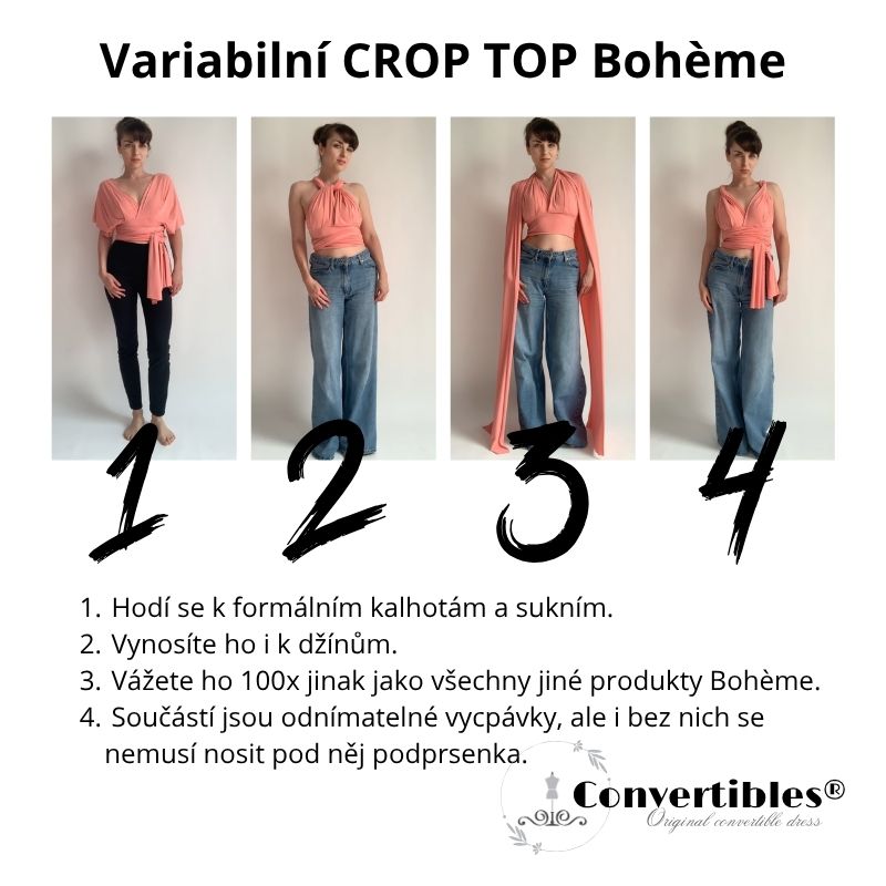 Meruňkový crop top Boheme