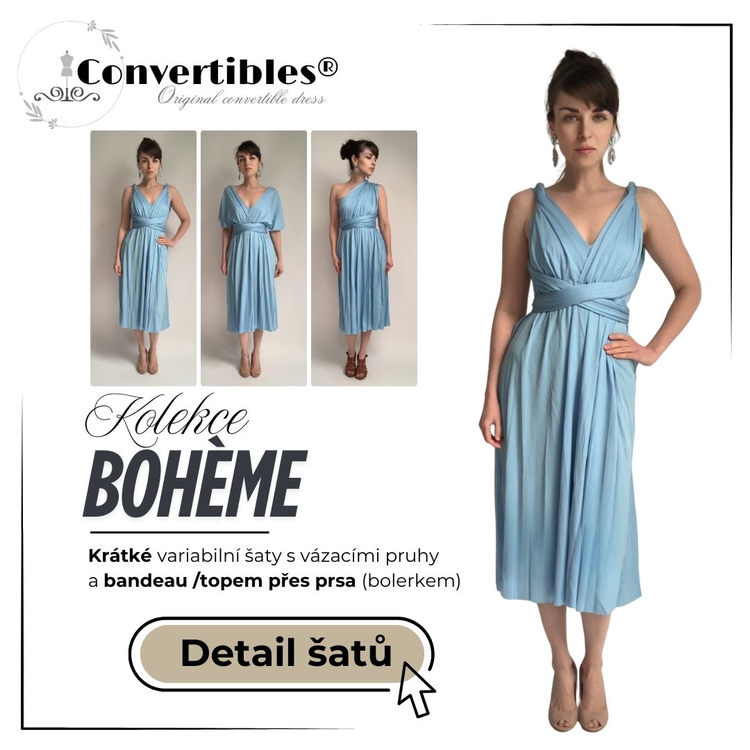 Midi boheme světle modré