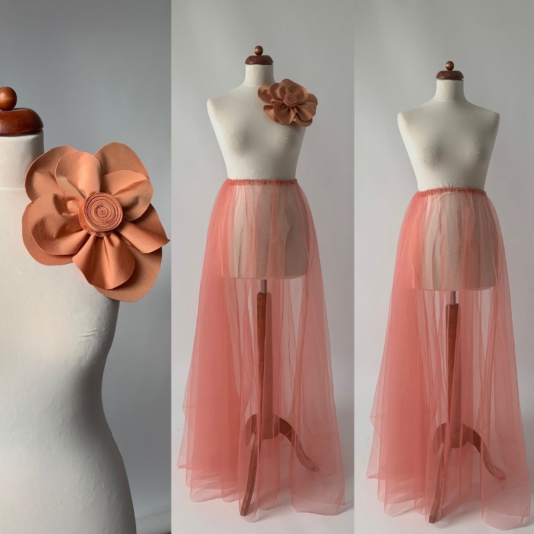 komplet květiny a tylové sukně