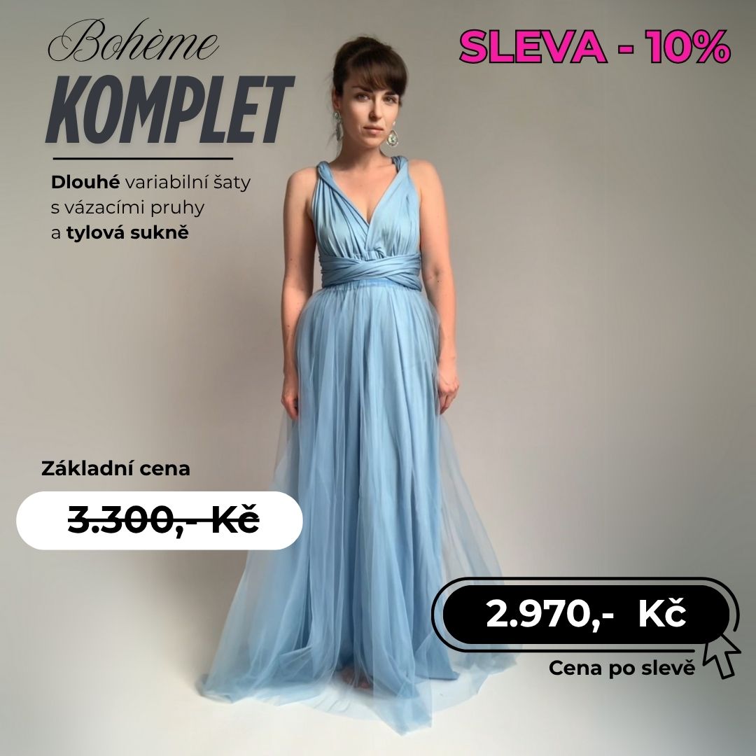 Komplet světle modré s tylovou sukní 1