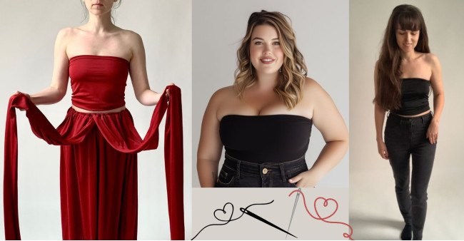 Bolerko - bandeau - top přes prsa - to je důležitá součást každých variabilních šatů