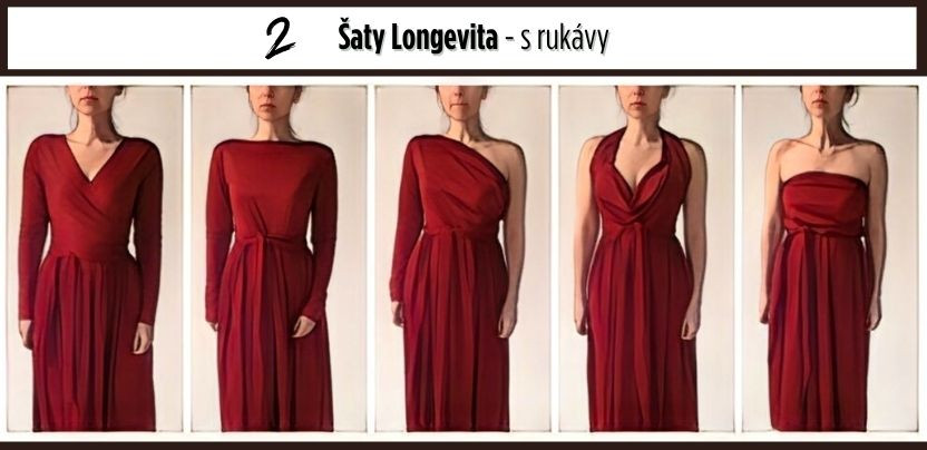 Kolekce Longevita - variabilní šaty s rukávy